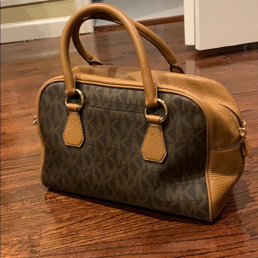 Michael Kors brown and tan leather bag